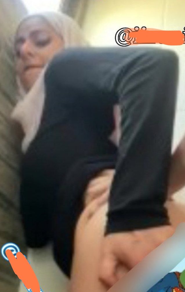 hijab standing anal