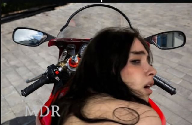 teen brunette motorcycle