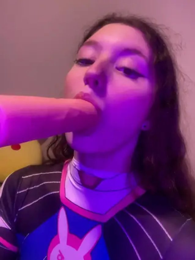 dva overwatch, teen, cute, dildo, sucking