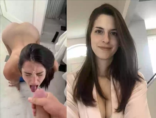 facial, brunette, splitscreen, blowjob