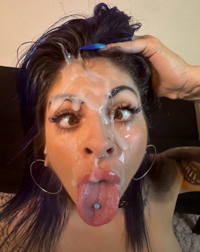 blackhairedgirl, multicolorhair, facial, hotgirl, cumshot