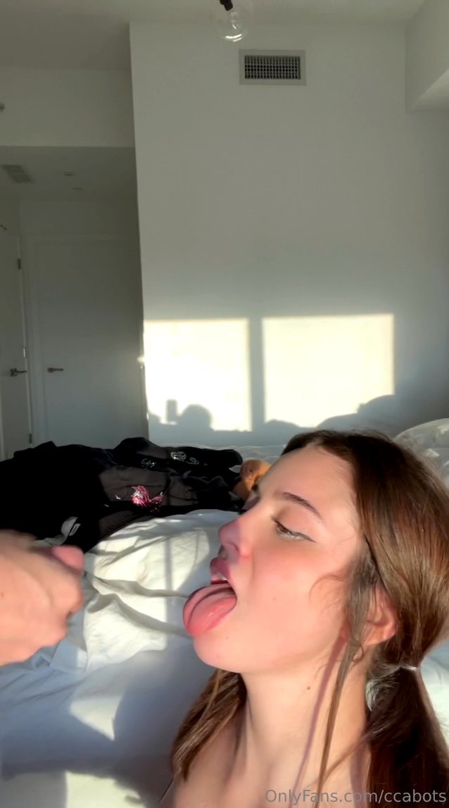 brunnete, big tits, cumshot, blowjob, tanned