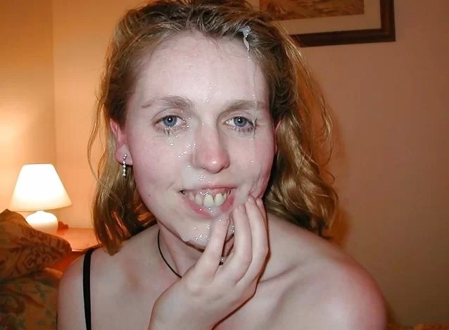 pov facial blonde