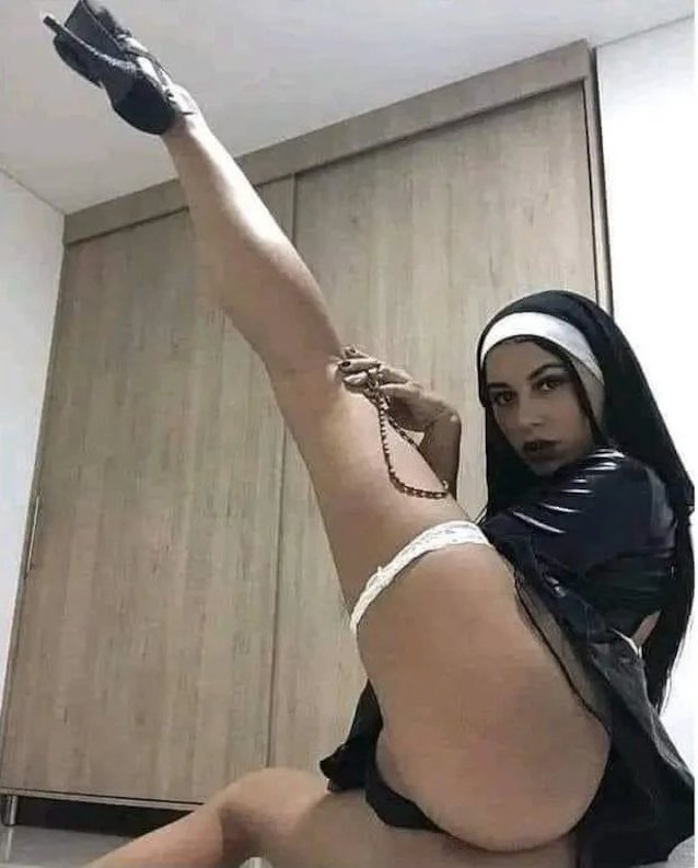 nun, hot, sexy, cosplay, ass