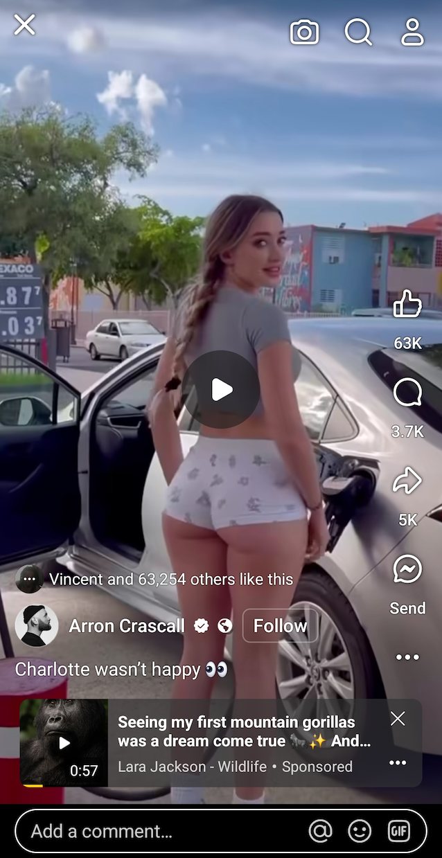 reels, ass bounce, ass, pigtails, facebook