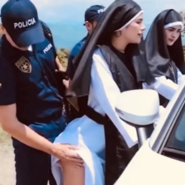 nun, public, police