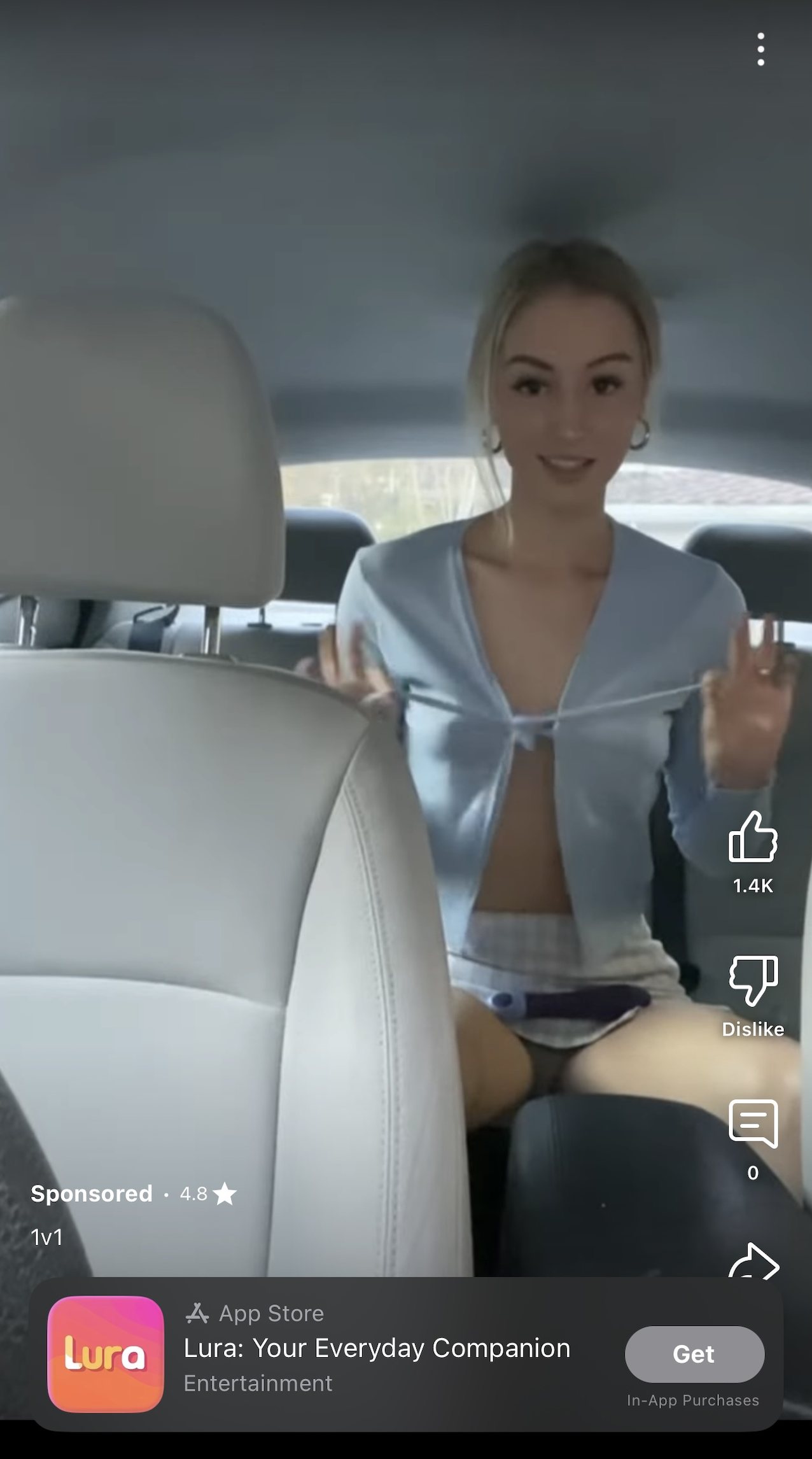 small tits car blonde