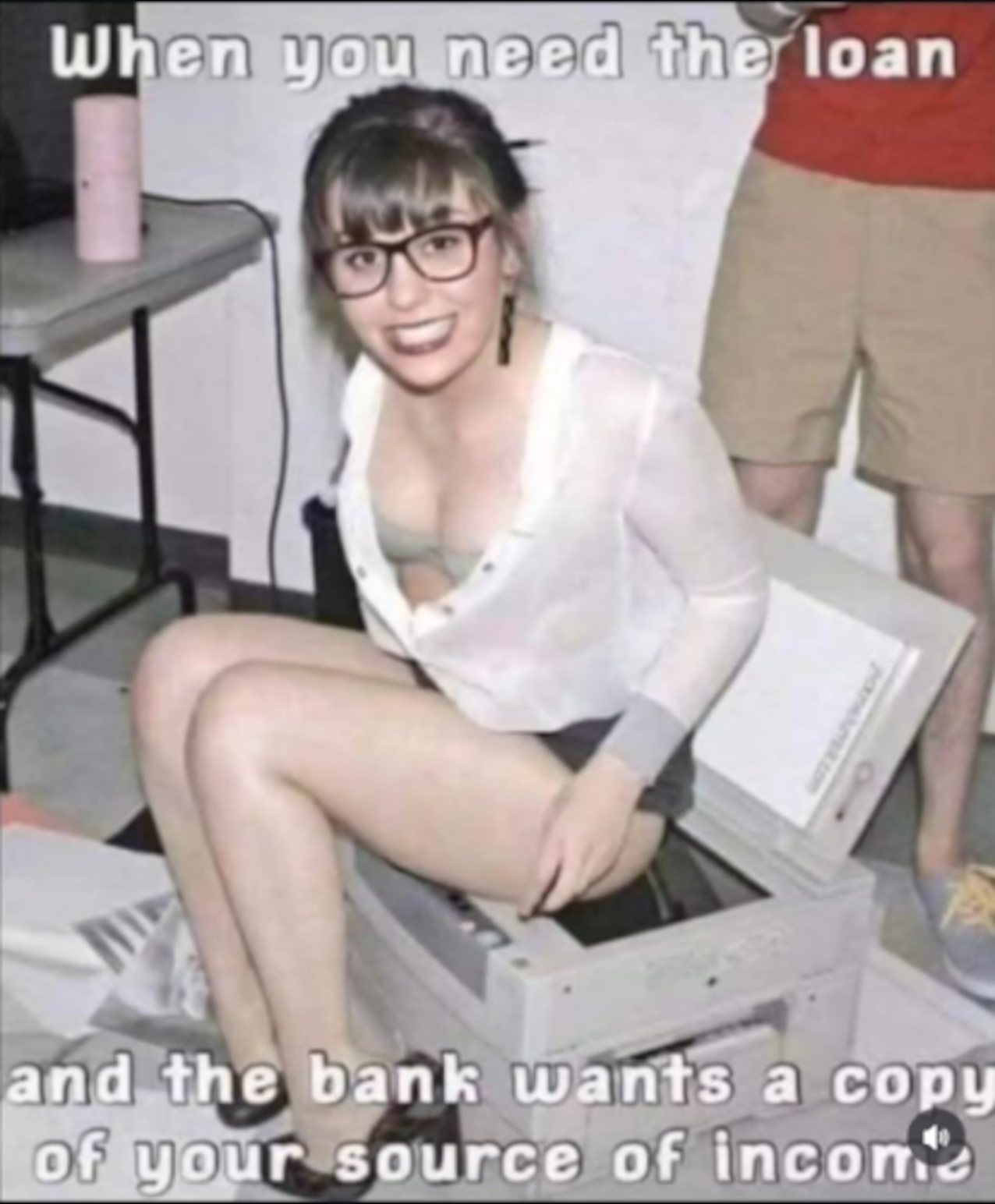 amateur brunette glasses