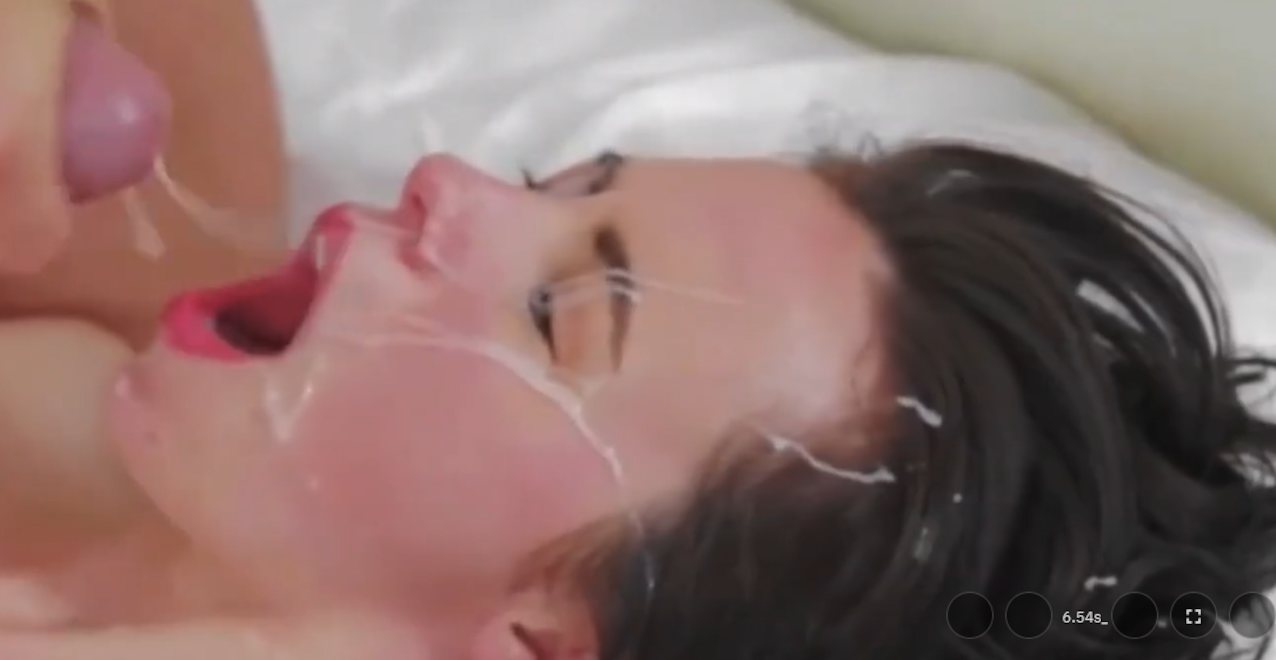 brunette teen cumshot