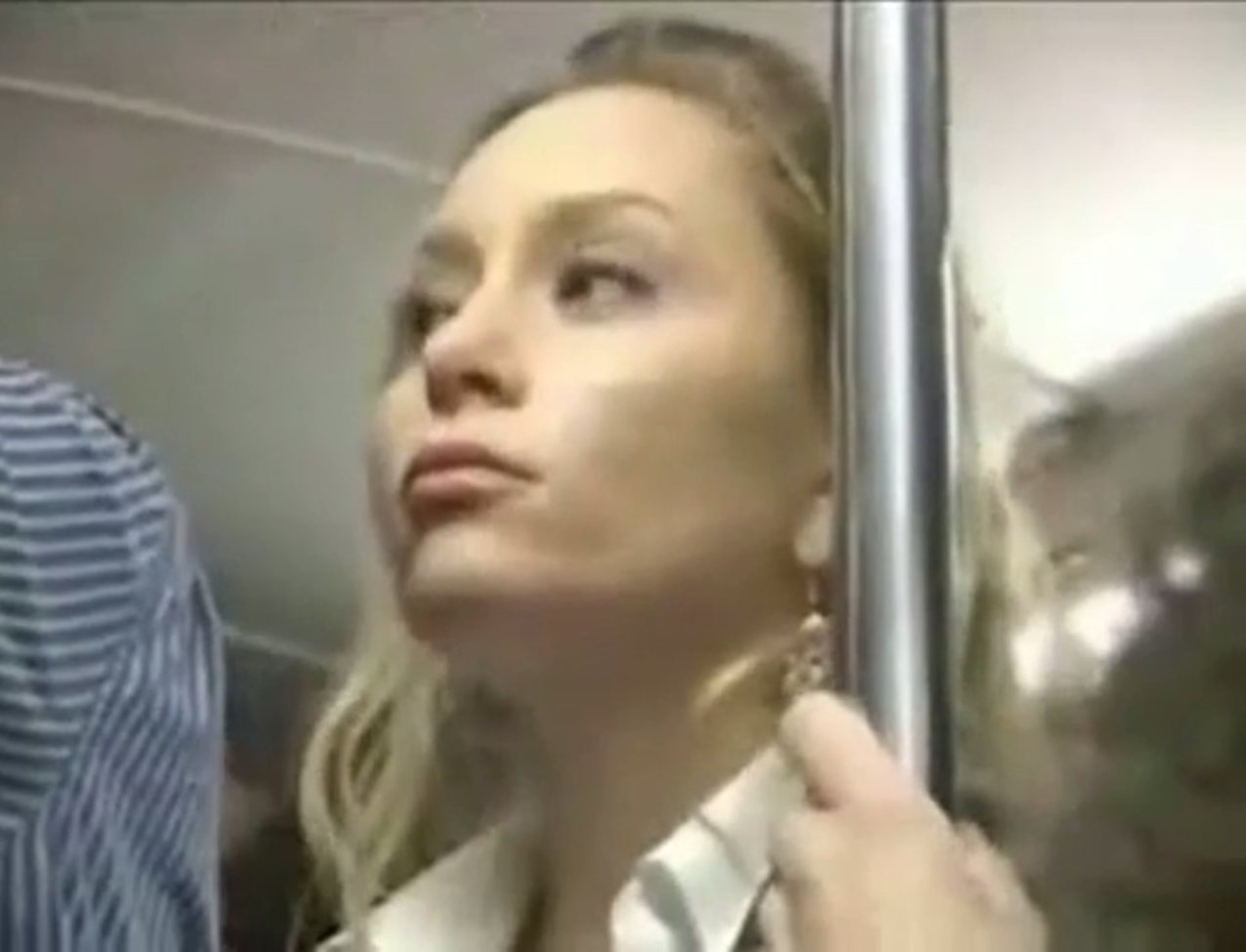 blonde sneaky blowjob