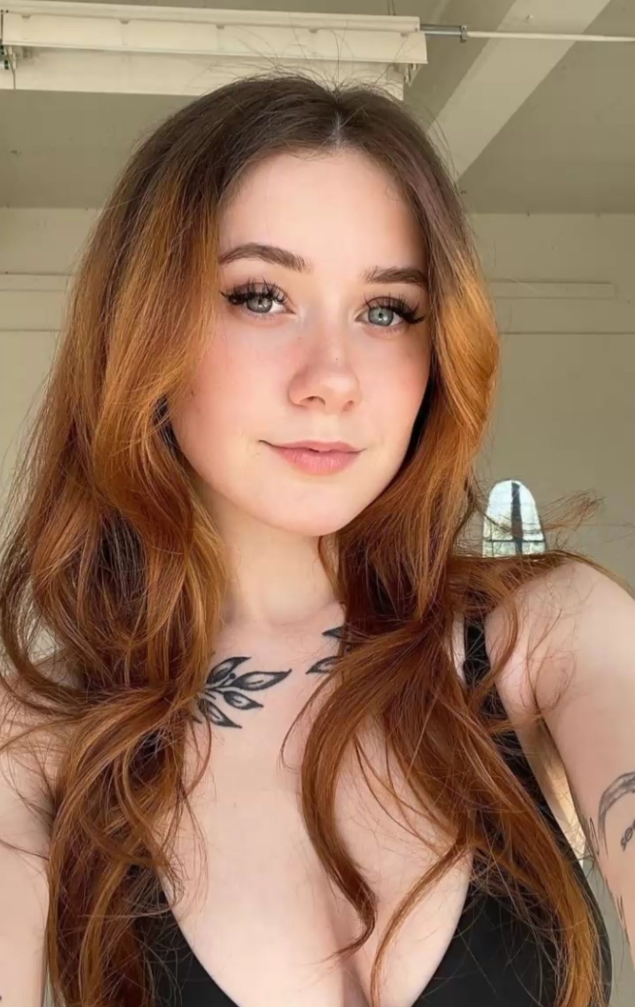 amateur tattoed redhead