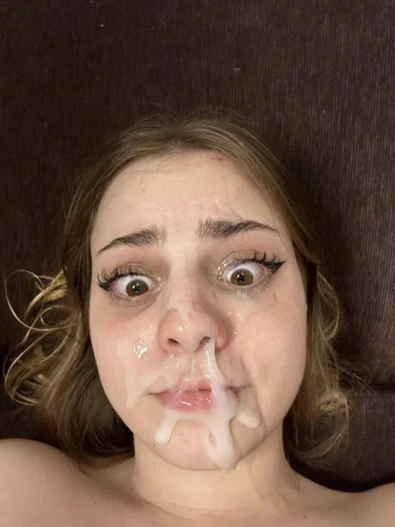 blonde facial cumshot