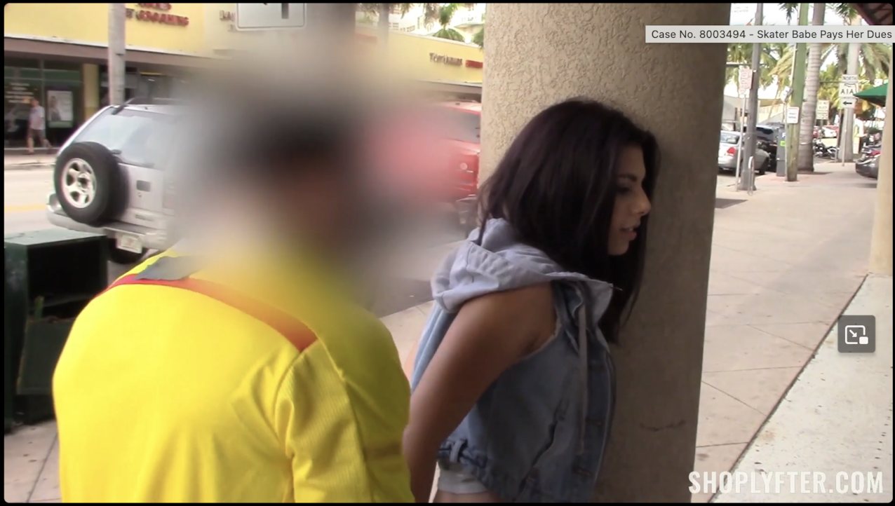 brunette teen shoplyfter