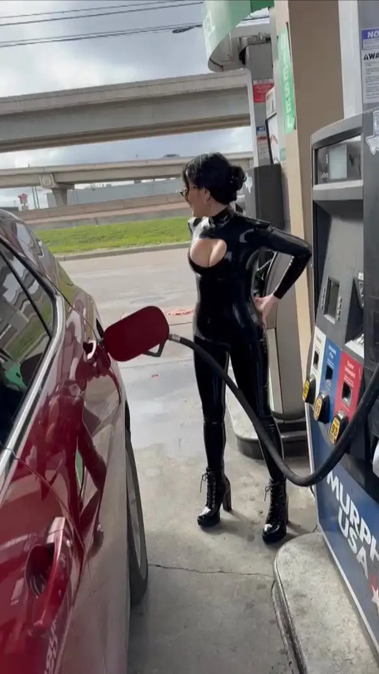 latex catsuit station