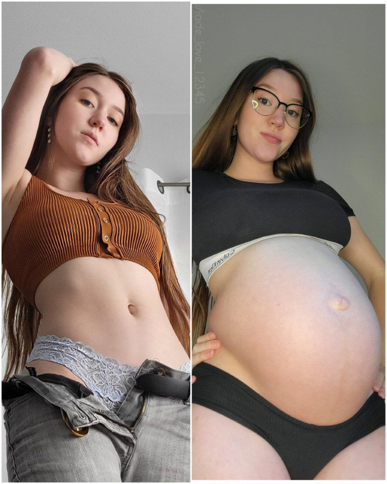 pregnant cute white