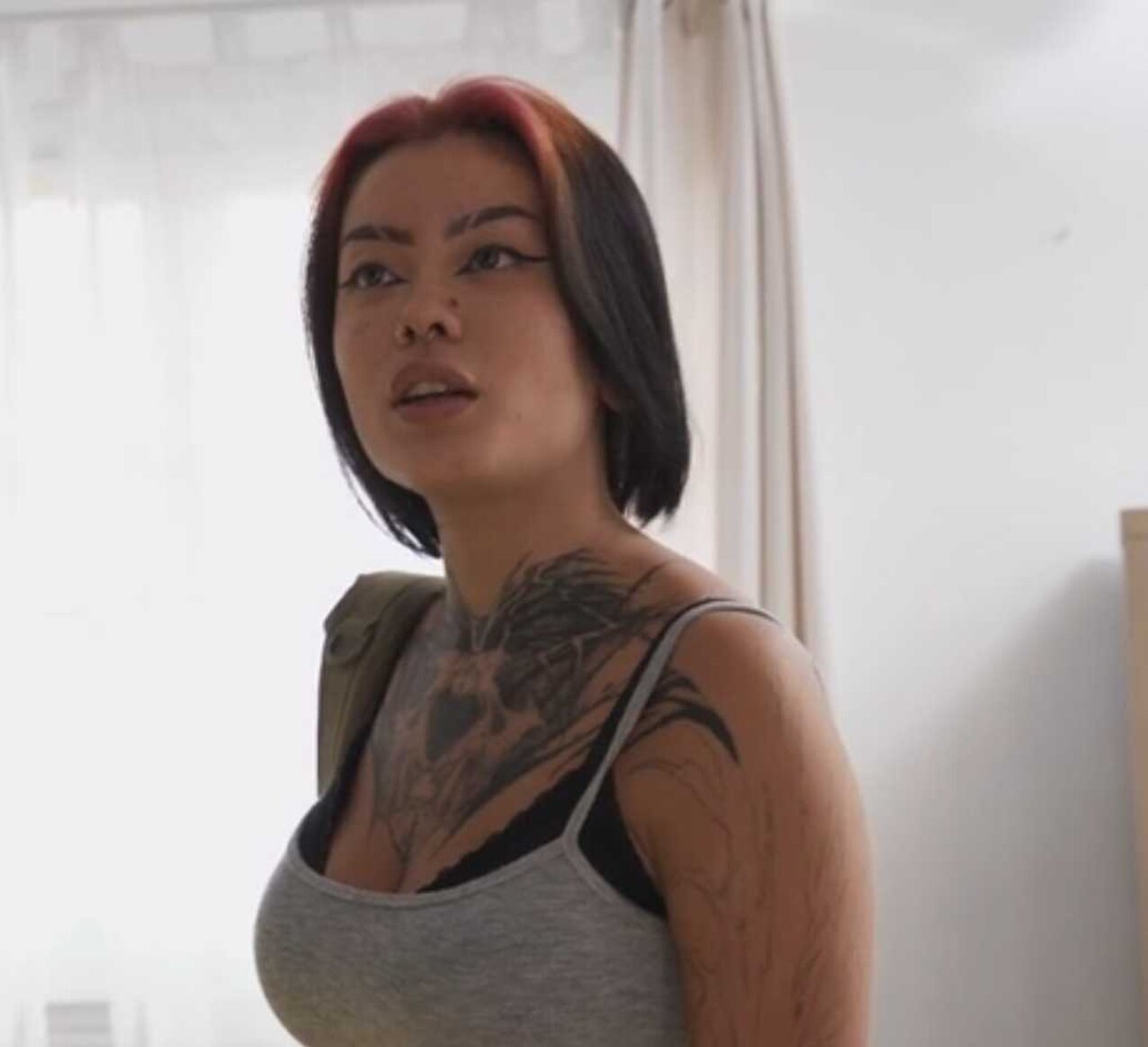 asian tattoo short hair