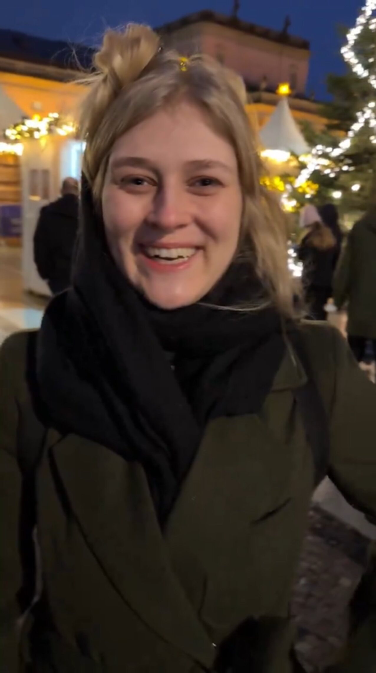 blonde winter street