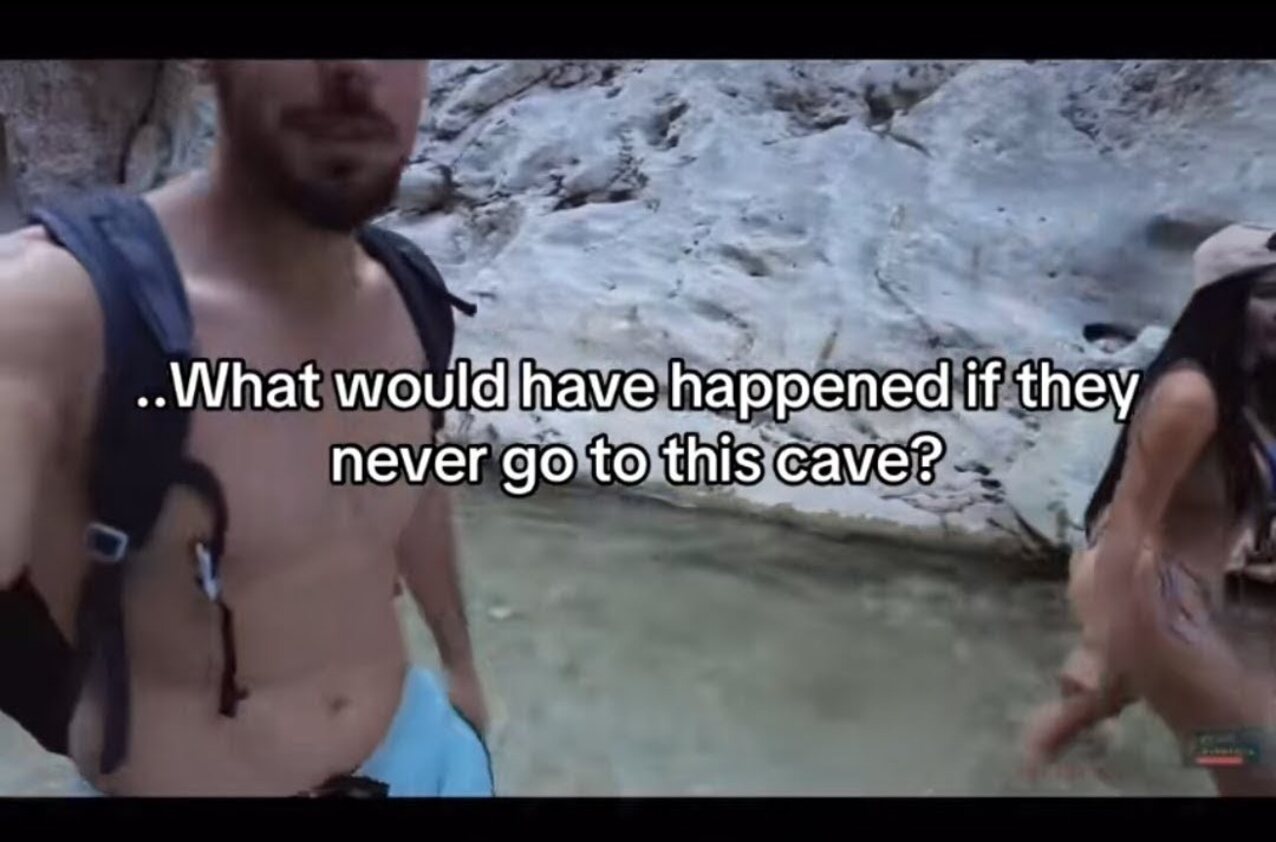 tourists cave big butt