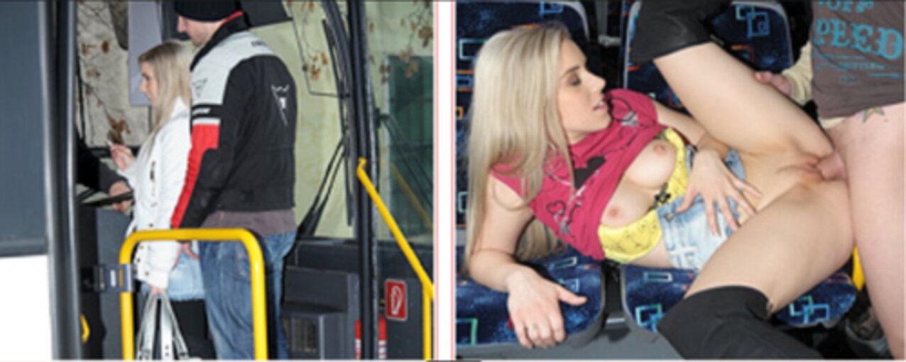 blonde bus public