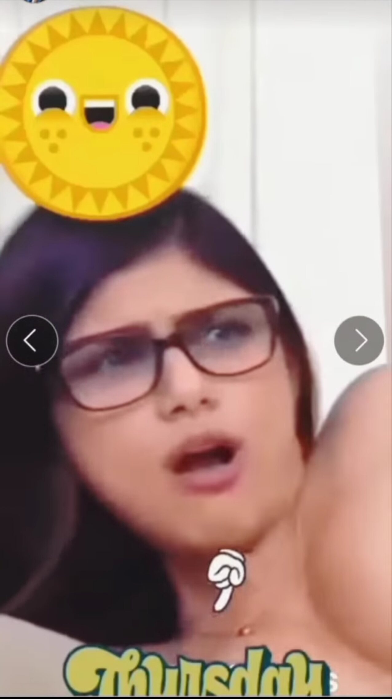 mia khalifa glasses necklace