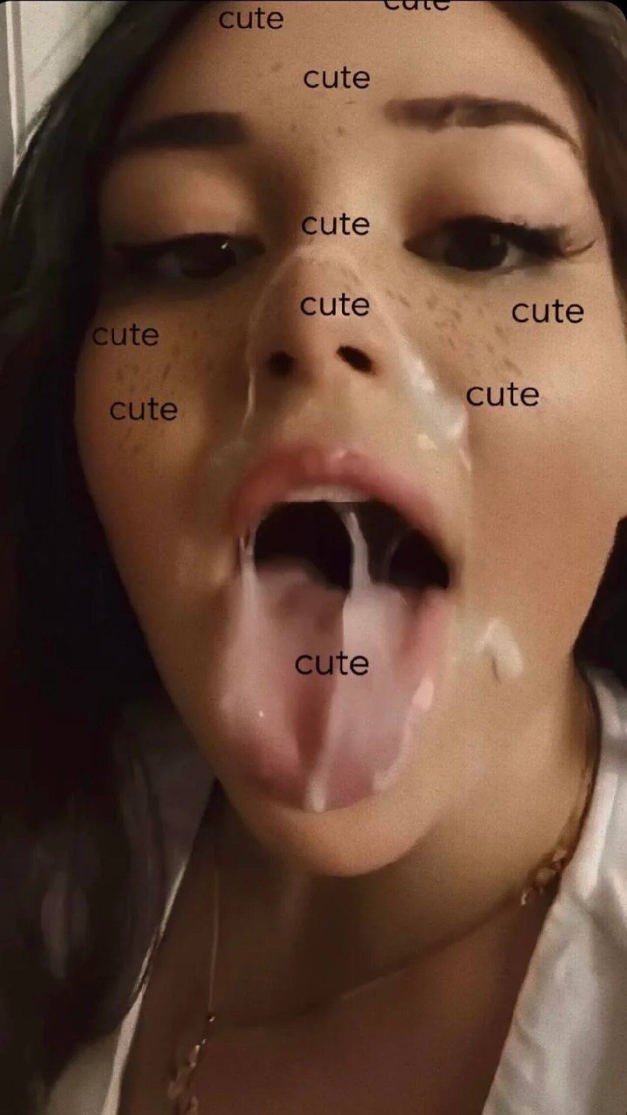 facial cumslut brunette