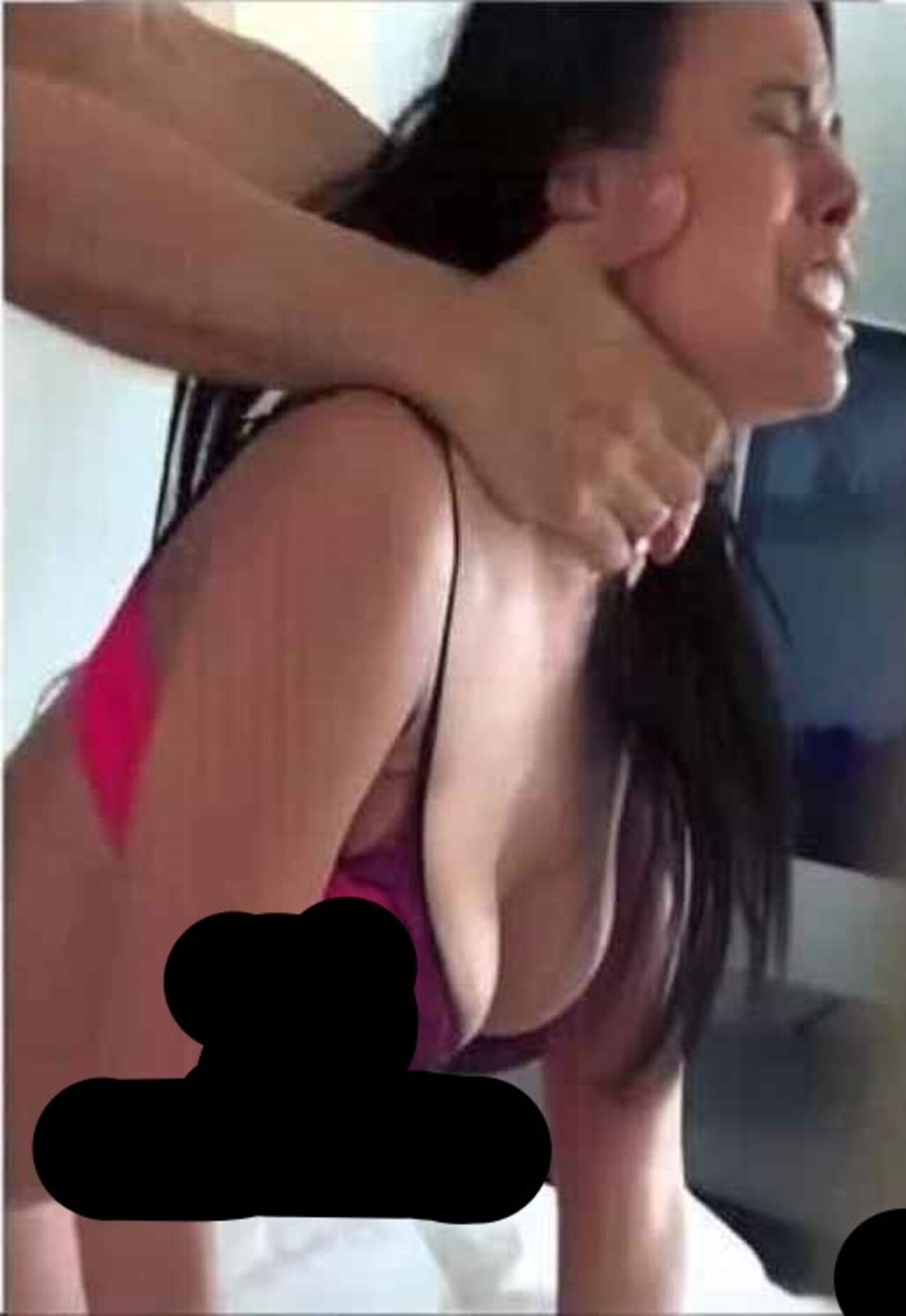 brunette rough hard