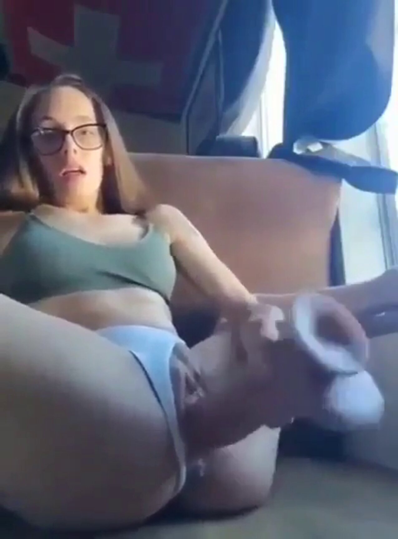 dildo vagina glasses