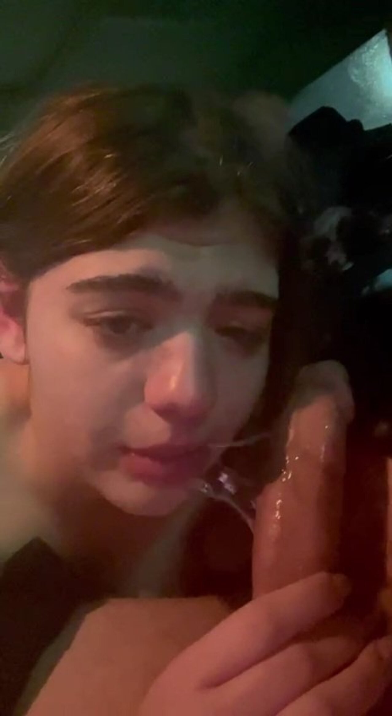 car blowjob brunette