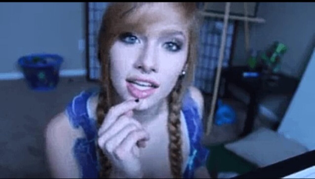 blonde dildo sucking