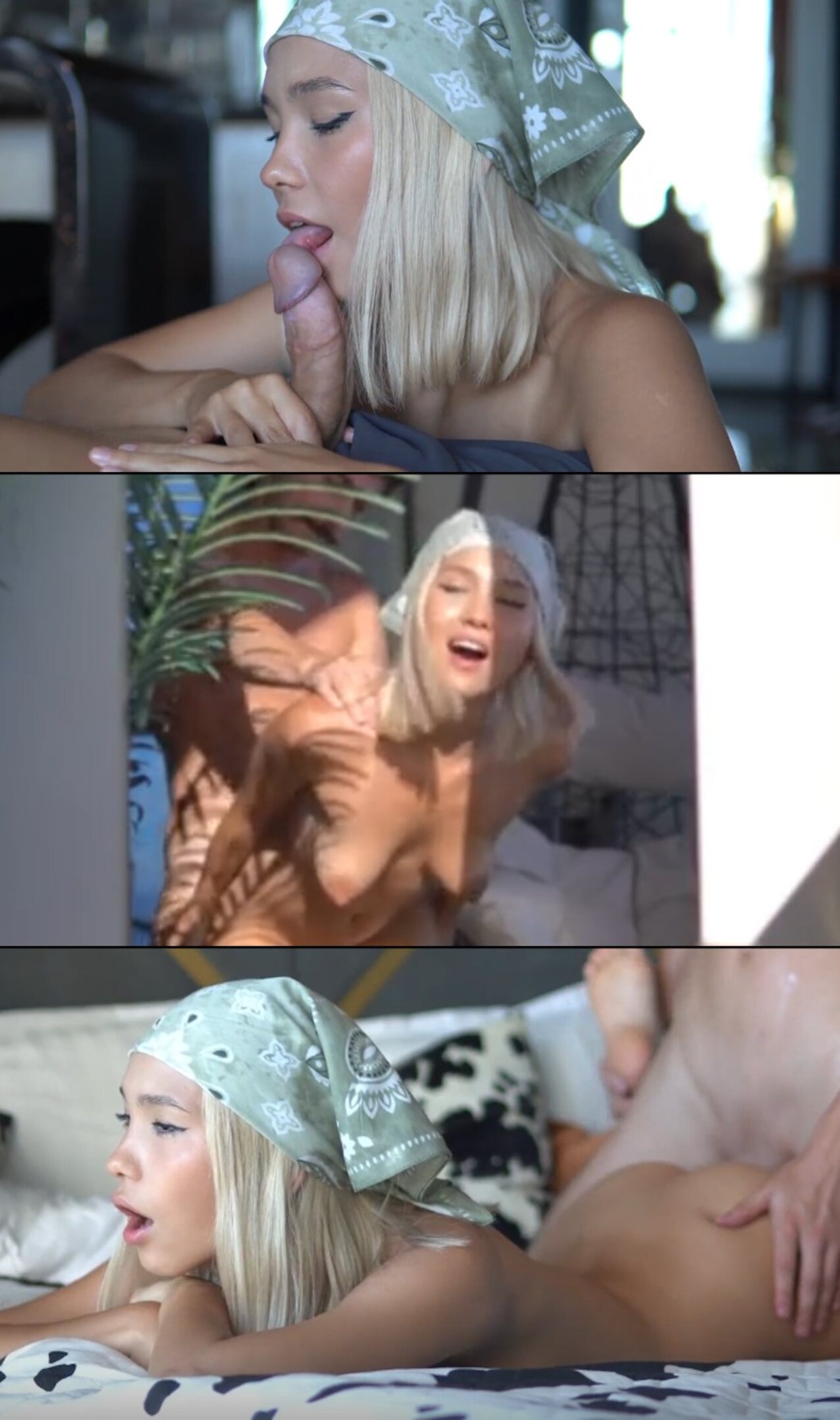 blonde bandana teen