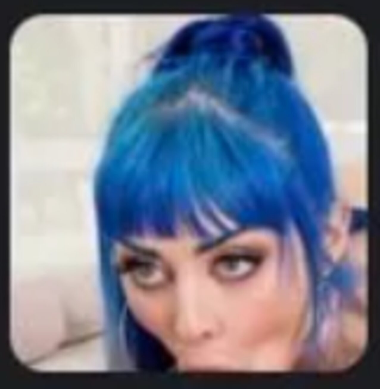 face blue hair