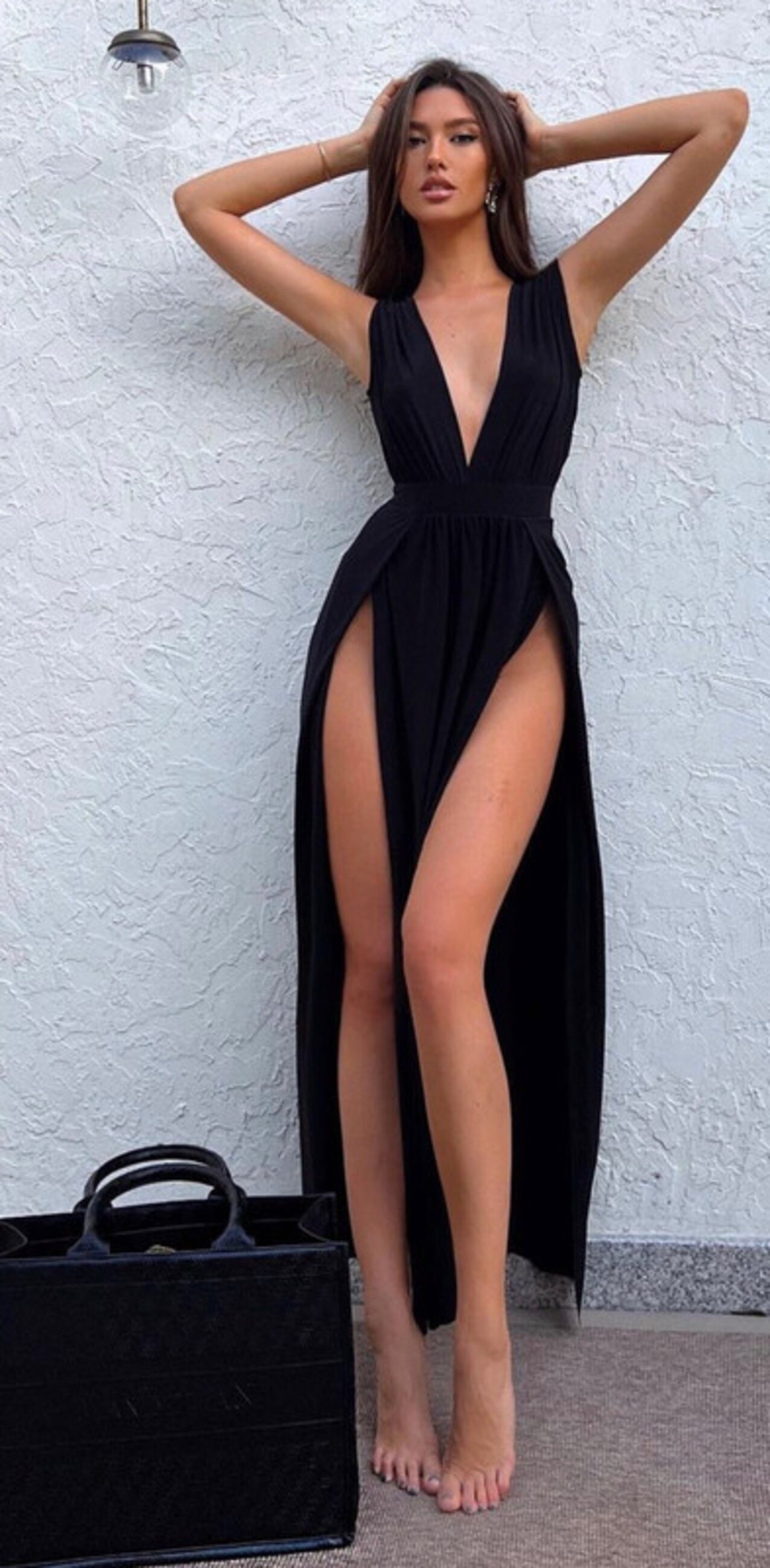 model long legs dress
