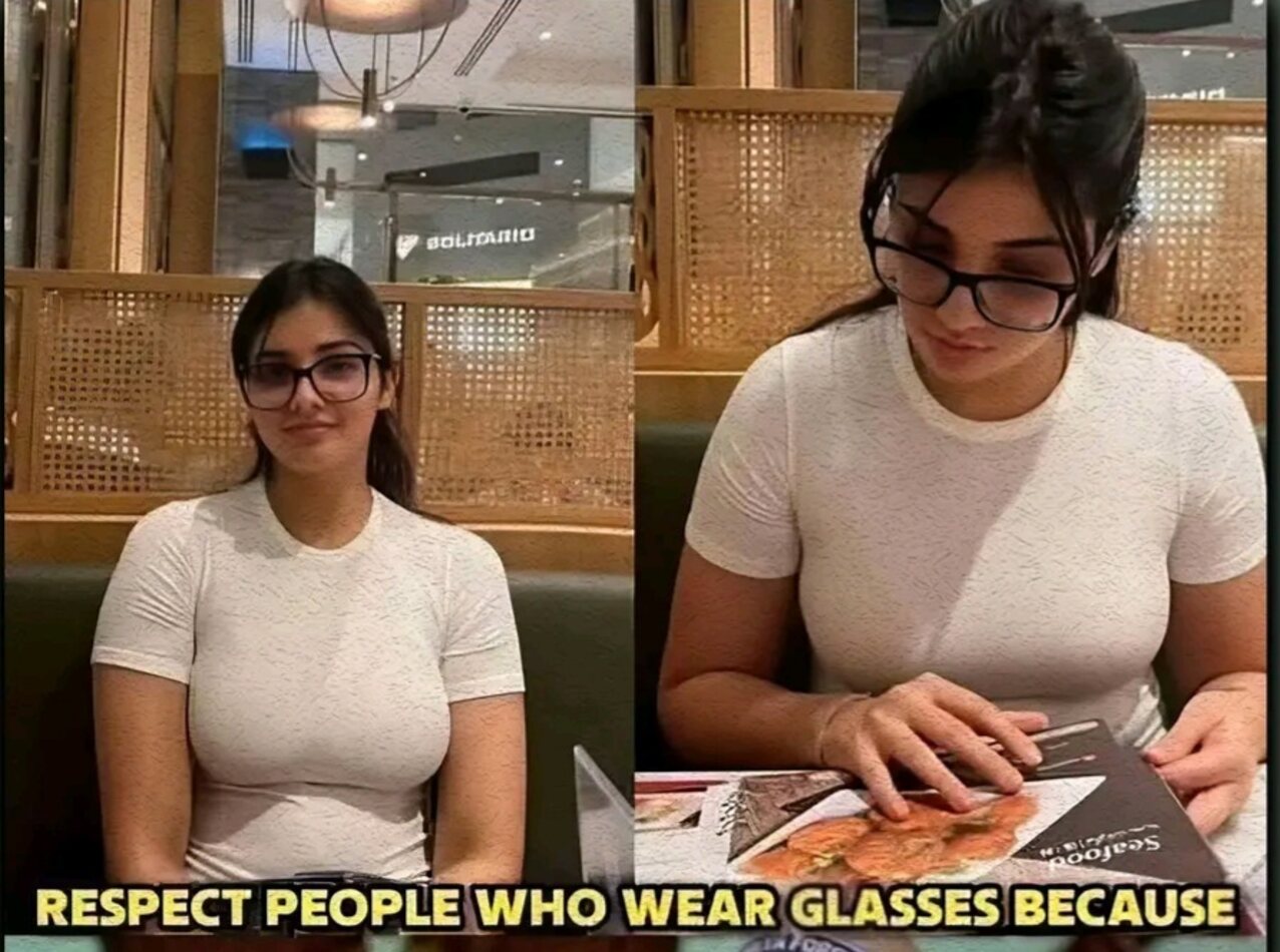 big tits glasses restaurant