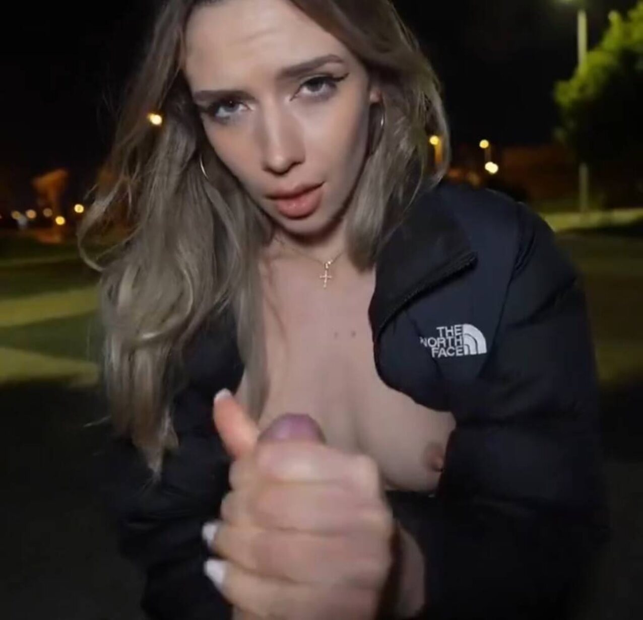 amateur public handjob