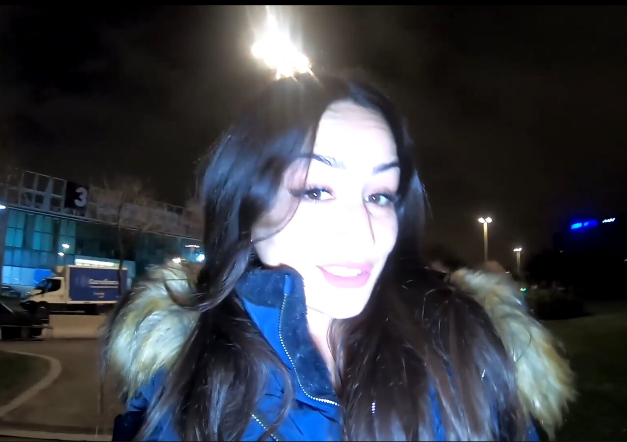 brunette outdoor winter jacket
