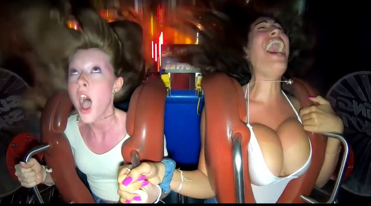 big tits roller coaster slingshot