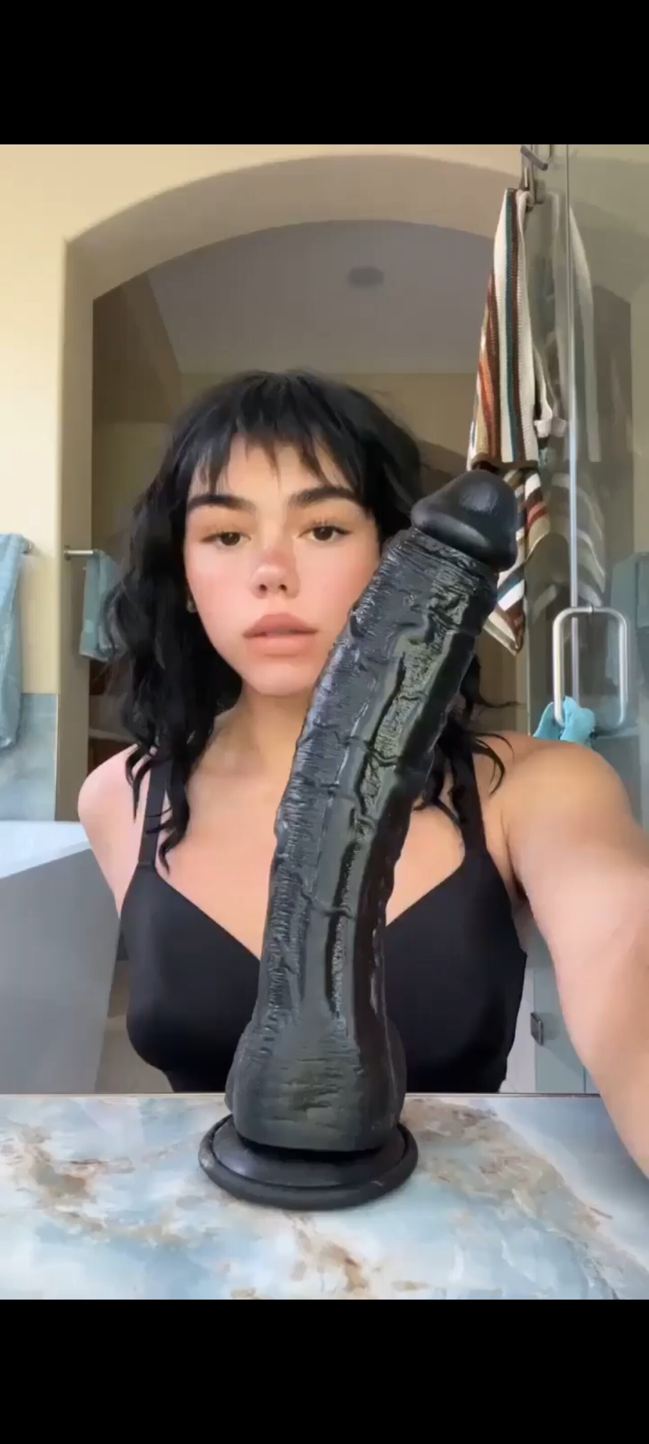 brunette bbc dildo