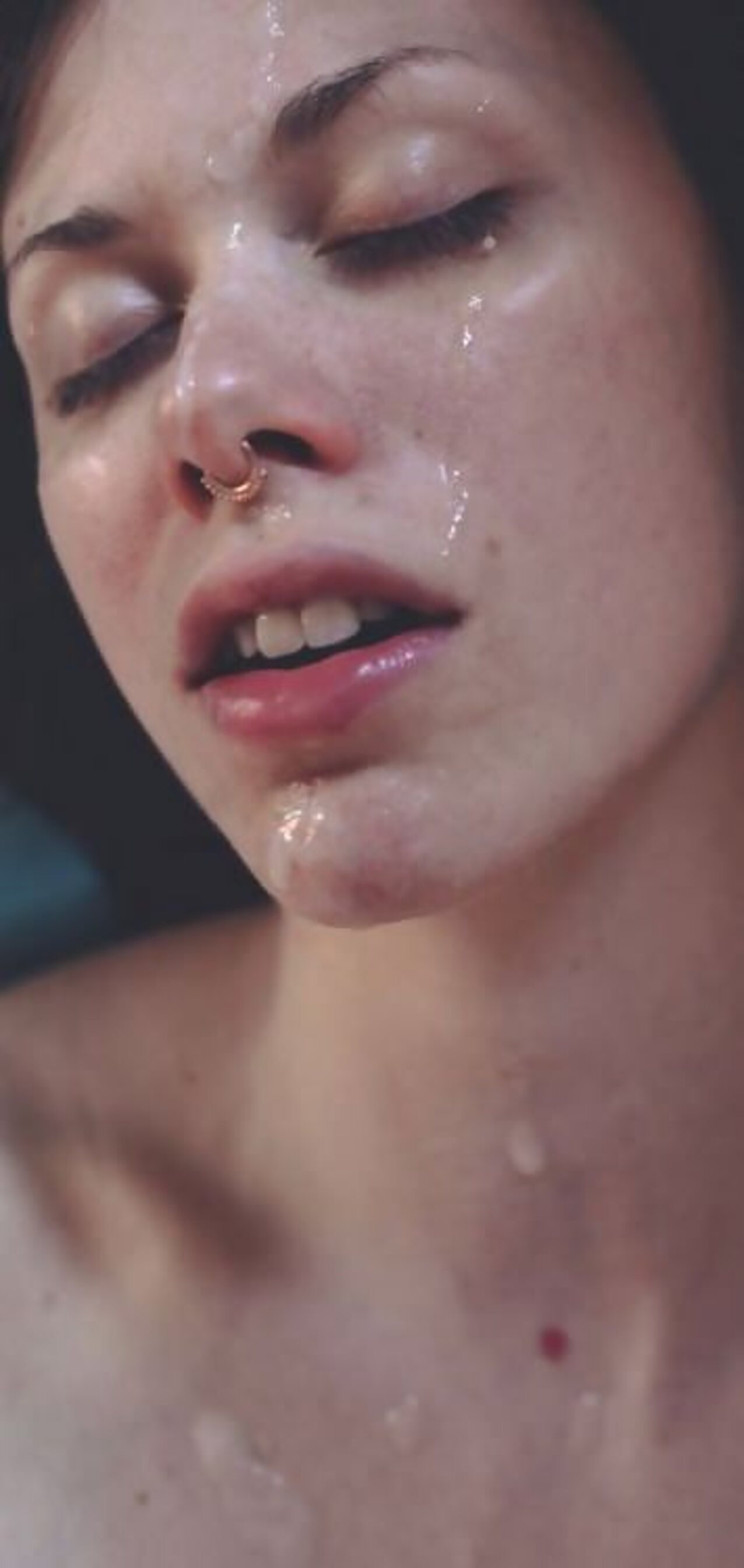 nose ring white fringe