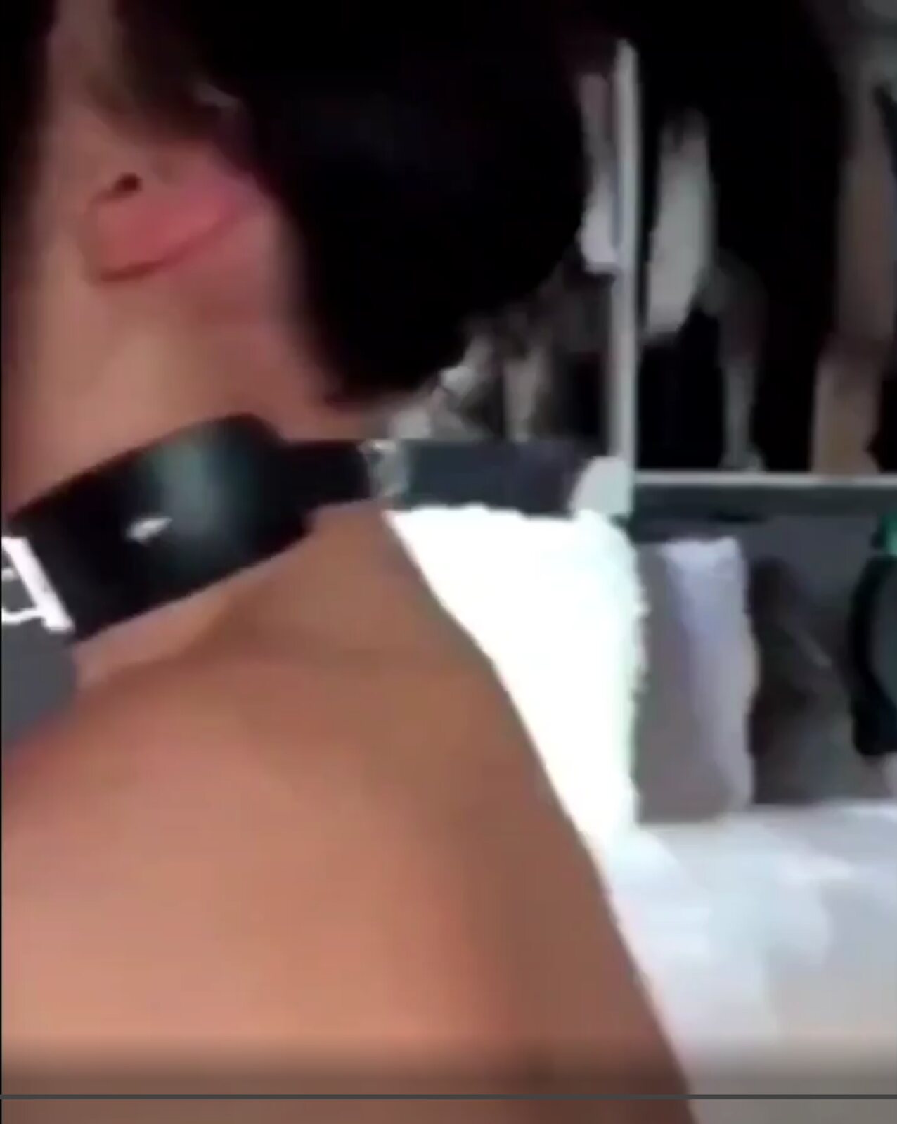 leather collar throat fuck blowjob