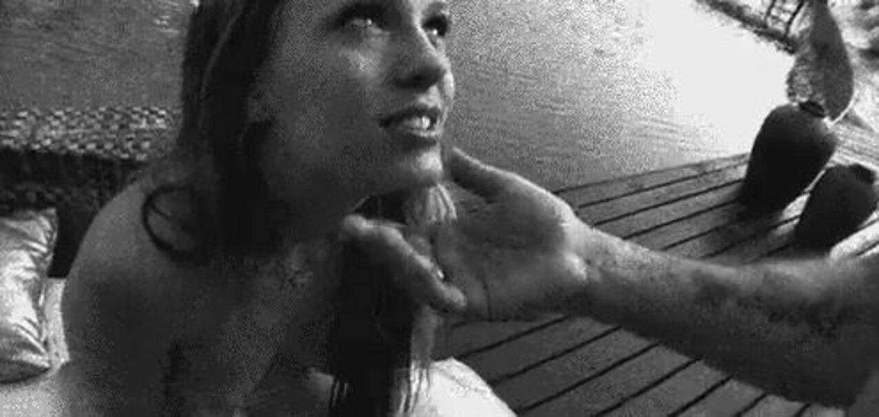 lake brunette blowjob