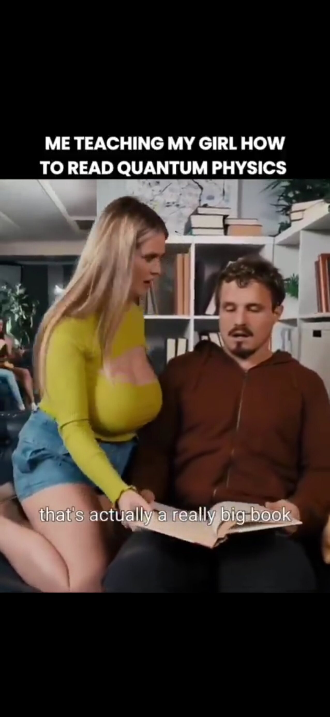 blonde big boobs reading