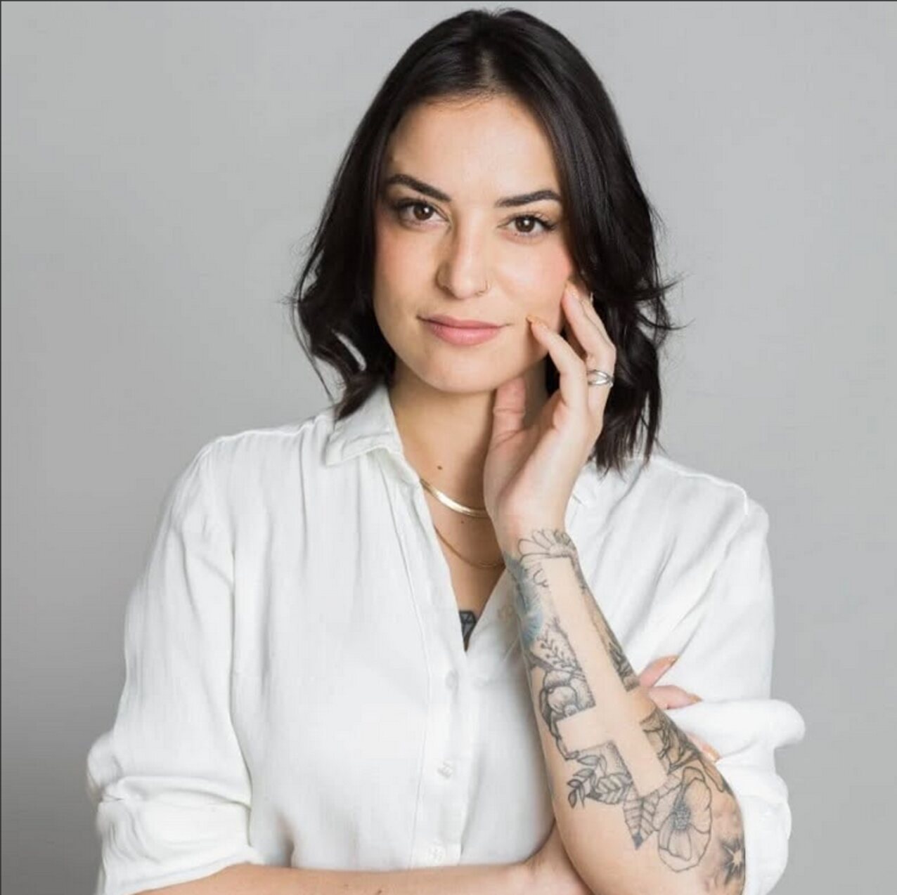 tattoo brunette cute
