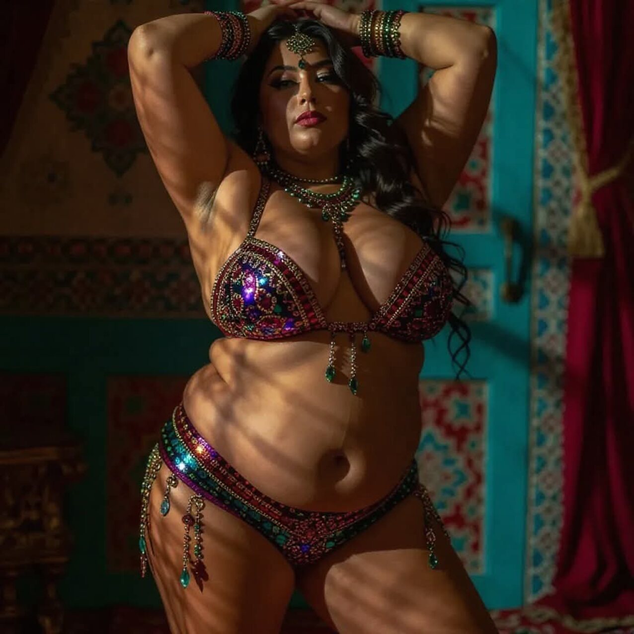 chubby belly dancer big breasts