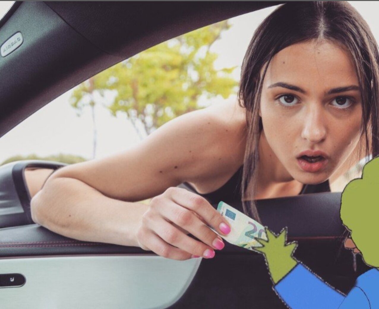 young babe car euro