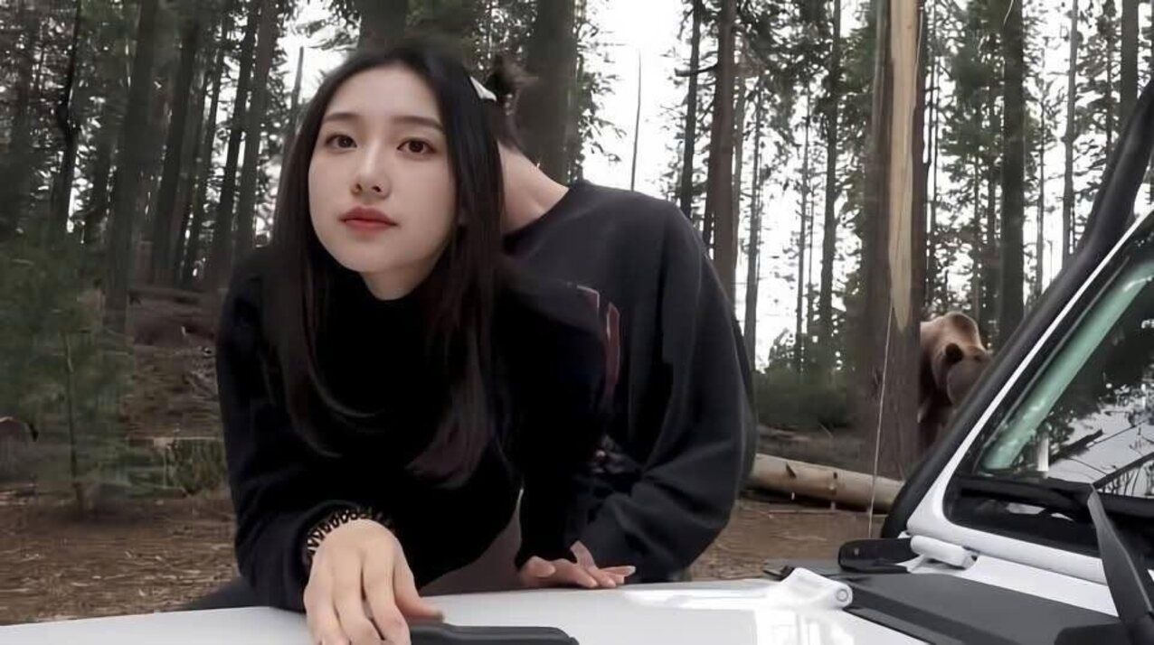 public asian girl forest