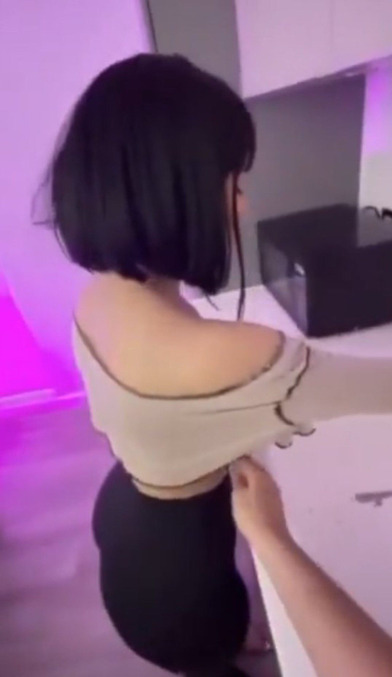 dark hair bent over sexy ass