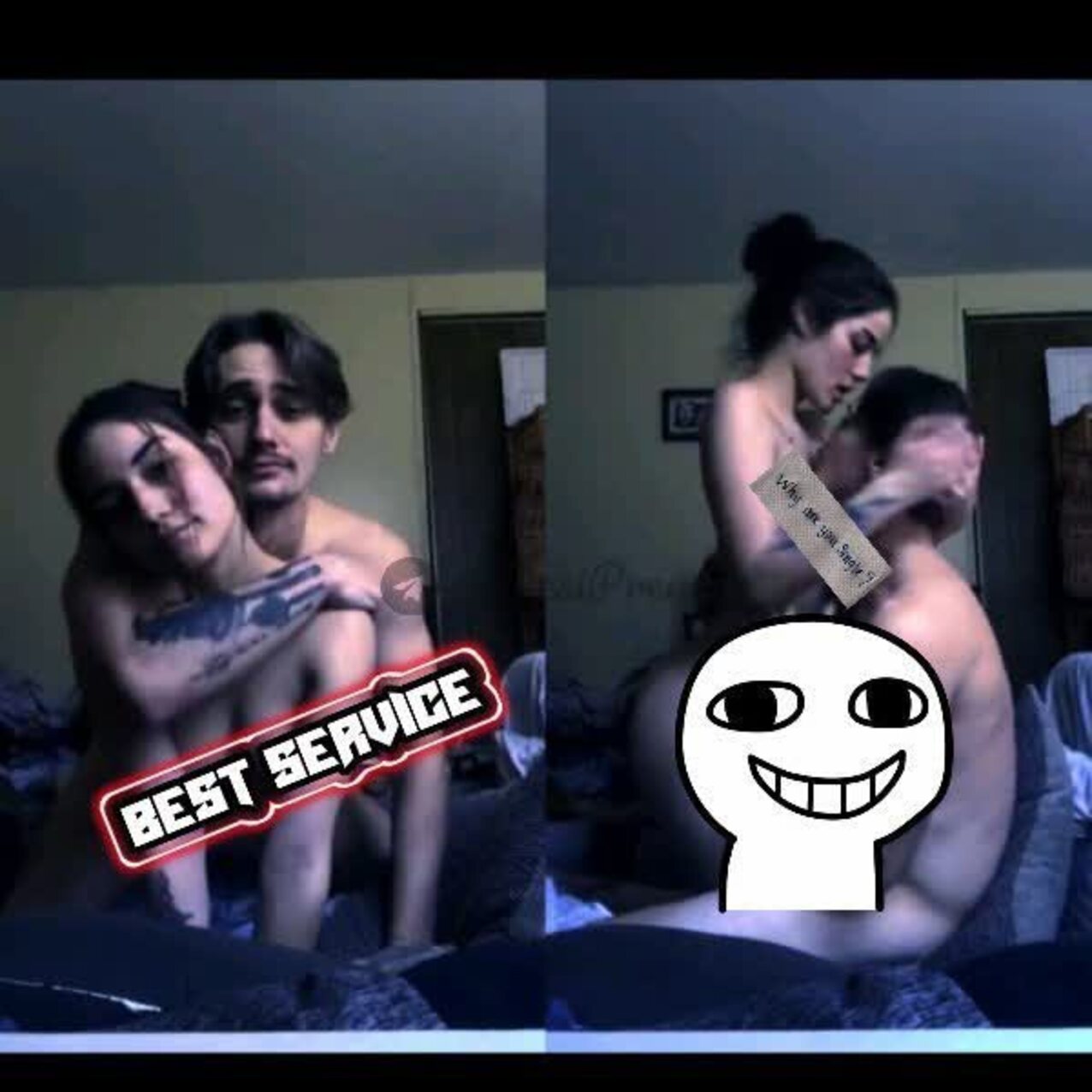blonde couple homemade