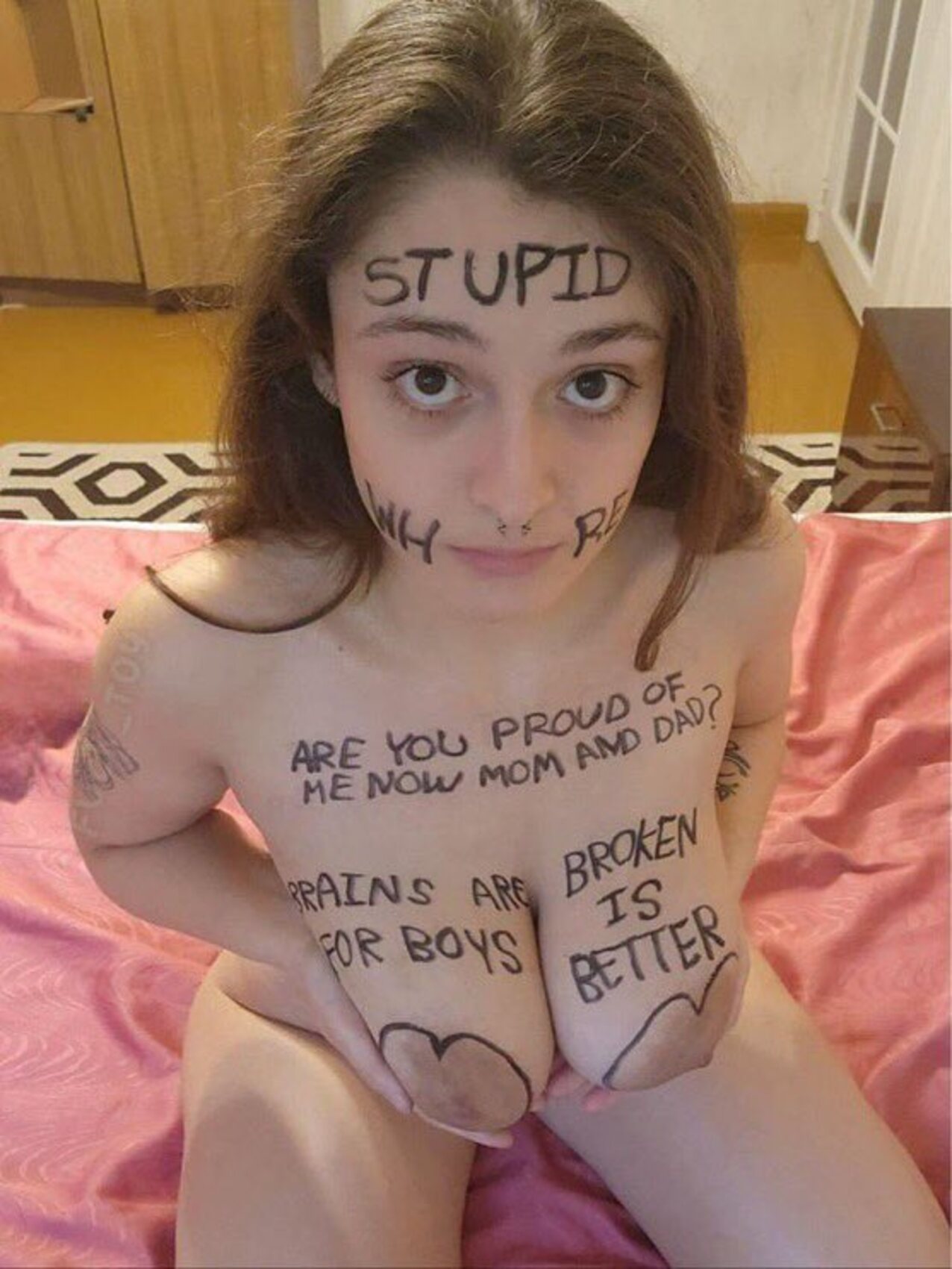 camgirl slut body writting