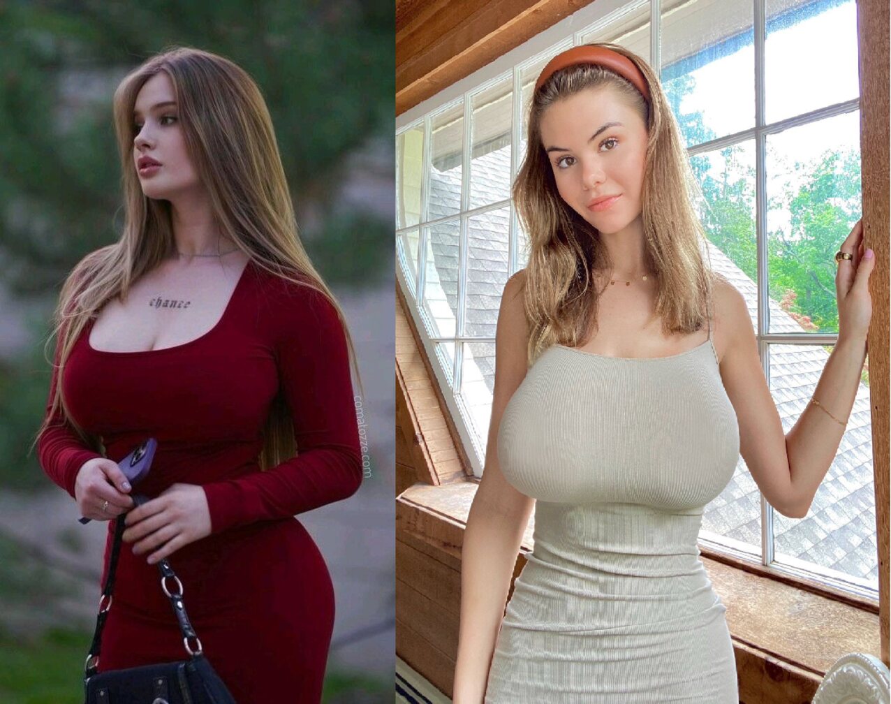 brunette brown hair big bosoms