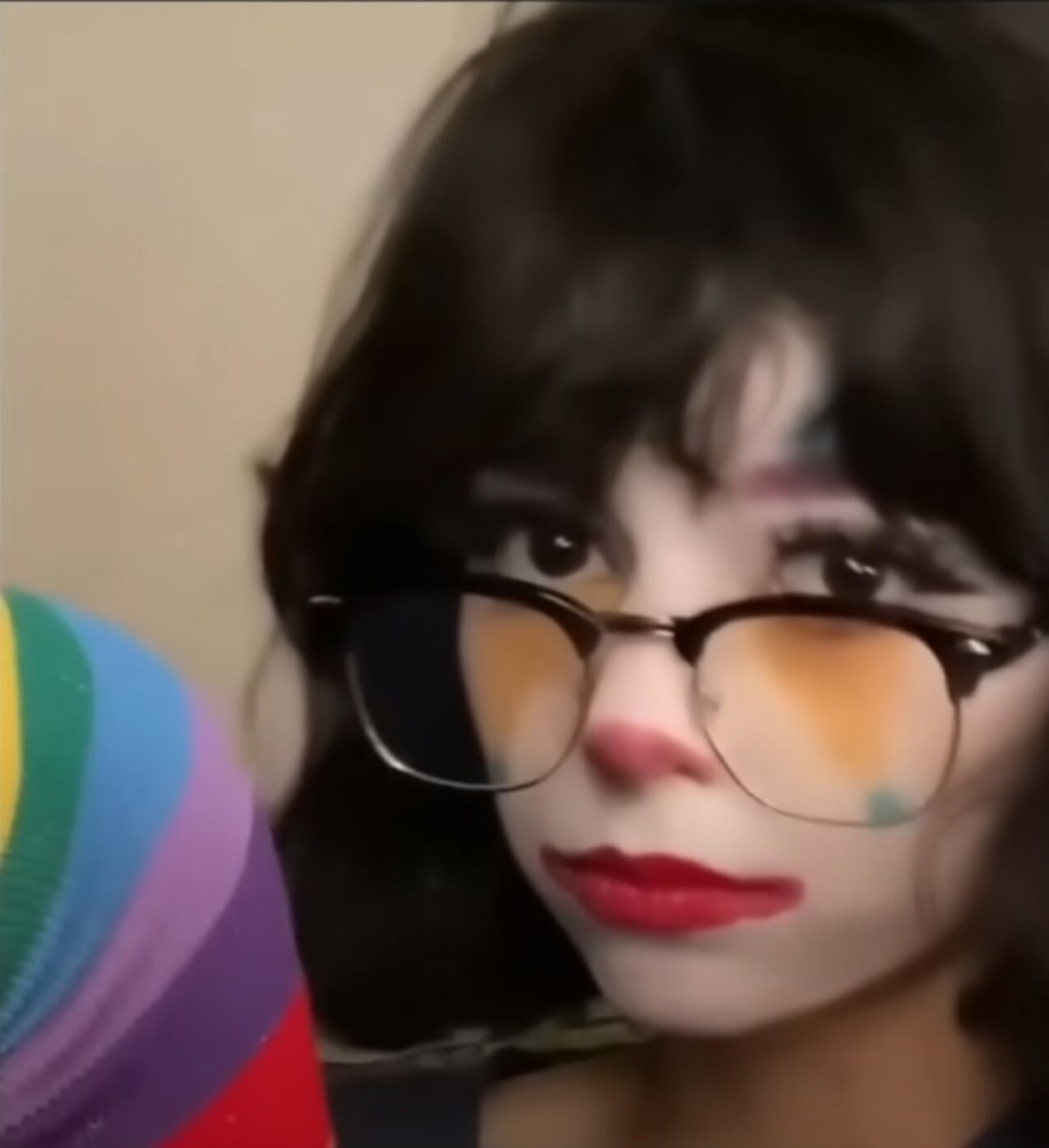 glasses clown makeup